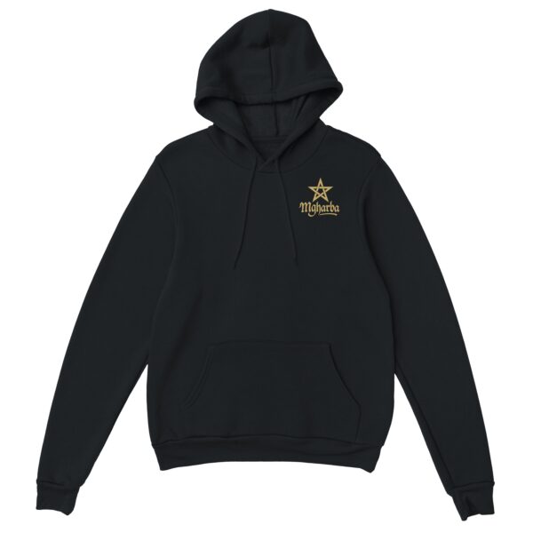 hoodie black front gold