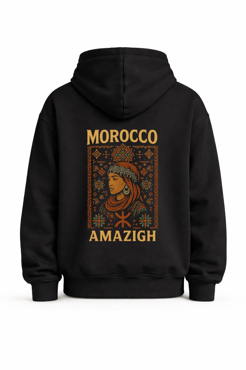 hoodie amazigh wife black