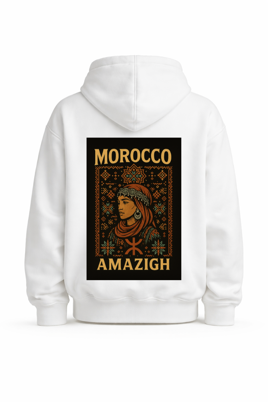 hoodie amazigh wife white